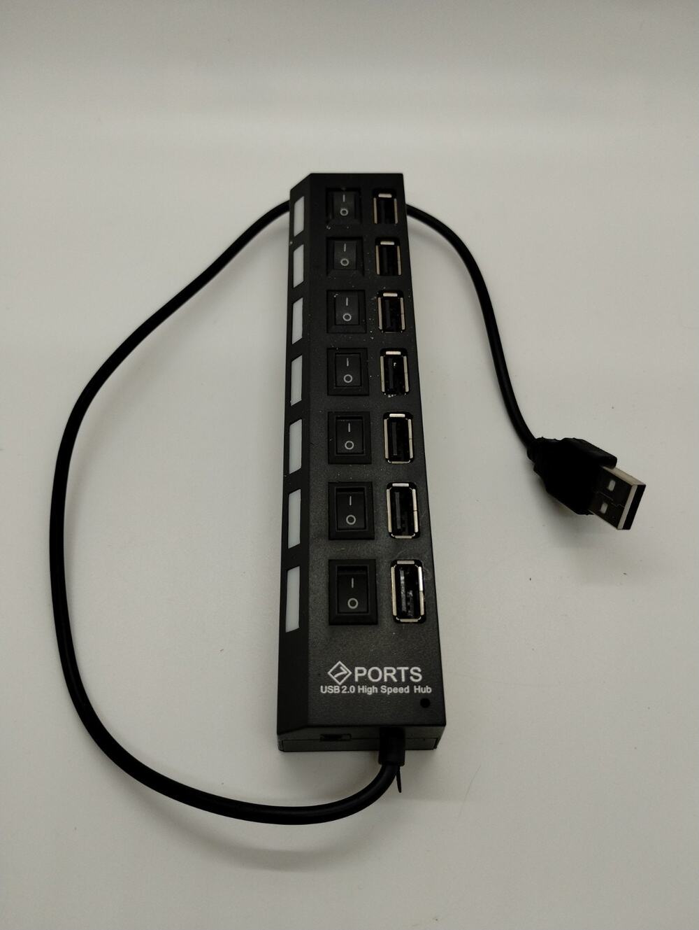 7 Port USB 2.0 Hub High Speed Splitter Adapter for PC Laptop Mac Desktop